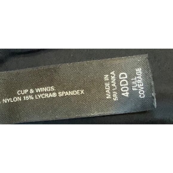 Body By Victoria Ipex Full Coverage Black Bra Women 40DD Smooth Adjustable - Picture 5 of 7